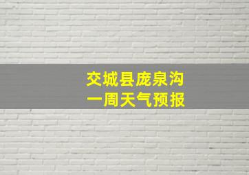 交城县庞泉沟 一周天气预报